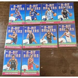 2025 TOPPS BASKETBALL 8 BIT BALLER INSERT CARD EDGECOMBE 10 CARD LOT 🔥 ROOKIE